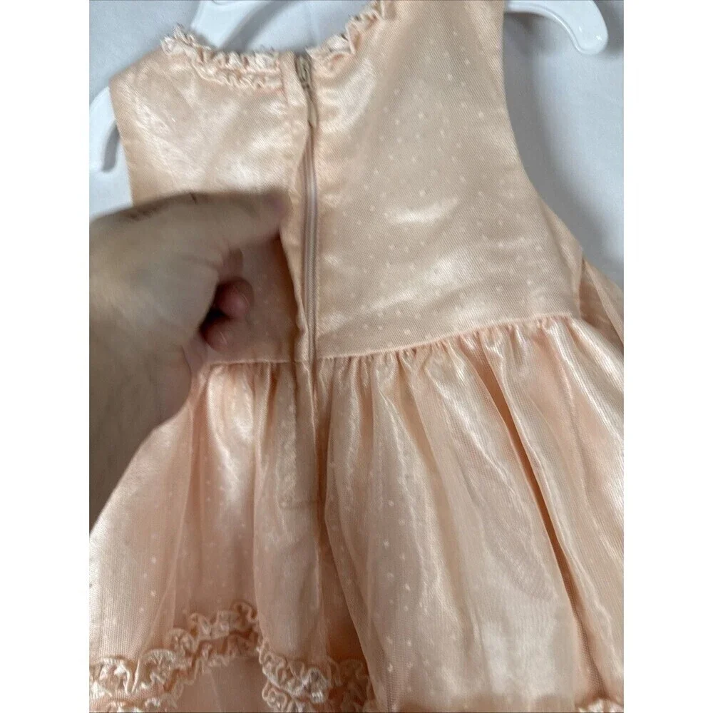 Love Girls Peach Ruffle Sleeveless Dress Size 9 M Preowned